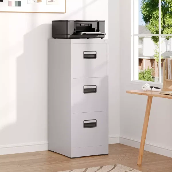 3-Drawers Steel Office Filing Cabinet - Image 14