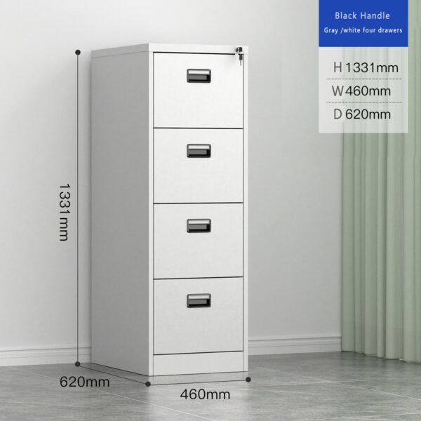 3-Drawers Steel Office Filing Cabinet - Image 6