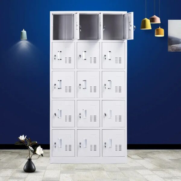 15-door steel locker cabinet, steel locker cabinet, metal locker cabinet, 15 door locker, office locker cabinet, employee locker cabinet, personal locker cabinet, secure locker unit, industrial locker cabinet, commercial locker cabinet, school locker cabinet, gym locker cabinet, warehouse locker cabinet, durable steel locker, multi-door locker cabinet, steel locker with 15 compartments, 15 compartment locker, staff locker cabinet, locker for employees, metal locker with multiple doors, heavy-duty steel locker, robust metal locker, steel storage locker, metal storage locker, secure steel locker, powder-coated locker cabinet, vandal-resistant locker, anti-theft locker cabinet, secure personal storage, steel cabinet with locks, locker with individual doors, personal storage lockers, workplace storage lockers, multipurpose locker cabinet, utility locker cabinet, employee storage cabinet, office steel lockers, school steel lockers, gym storage lockers, 15 door metal locker cabinet, industrial storage locker, commercial steel locker, metal locker with secure doors, compact locker cabinet, wall locker cabinet, floor-standing locker cabinet, vertical steel locker, horizontal locker cabinet, steel locker with nameplates, label-ready locker cabinet, numbered locker cabinet, steel locker with ventilation, locker with louvered doors, locker cabinet with vents, breathable locker cabinet, hygiene locker cabinet, cleanroom locker cabinet, locker cabinet for uniforms, locker for PPE storage, safety gear locker cabinet, steel locker for factory, metal locker for warehouse, staff room locker cabinet, locker for changing room, dressing room locker cabinet, fitness locker cabinet, health club locker cabinet, school hallway locker cabinet, dormitory locker cabinet, college locker cabinet, university locker cabinet, daycare locker cabinet, sports locker cabinet, coaching center locker cabinet, locker for recreational centers, training center lockers, multi-user locker cabinet, high capacity locker cabinet, locker cabinet for 15 users, 15-person locker cabinet, locker for small offices, compact office locker cabinet, locker for coworking spaces, locker for startups, staff locker unit, employee cubby locker, modular locker cabinet, customizable locker cabinet, color coded locker cabinet, lockable metal locker, steel locker with key lock, steel locker with padlock hasp, digital lock steel locker, steel locker with combination lock, RFID locker cabinet, biometric locker cabinet, smart locker cabinet, IoT-connected locker, high-tech locker cabinet, modern locker unit, sleek steel locker cabinet, minimal locker design, stylish locker cabinet, matte finish locker cabinet, glossy steel locker, colored steel lockers, blue steel locker cabinet, gray steel locker cabinet, white metal locker, black steel locker cabinet, office locker with central lock, centralized locking locker, locker with master key access, school locker with padlock option, staff locker with keys, break room locker cabinet, canteen locker cabinet, lunch break locker, locker for staff belongings, locker for handbags, mobile locker cabinet, locker cabinet on wheels, caster locker cabinet, fixed leg locker cabinet, adjustable leg locker cabinet, locker with rubber feet, noise-reducing locker cabinet, soft close locker doors, silent locker hinges, locker with shock absorbers, workplace locker solution, ergonomic locker cabinet, space-saving locker cabinet, locker cabinet for confined spaces, narrow steel locker cabinet, wide steel locker cabinet, tall locker cabinet, short locker cabinet, medium-height locker cabinet, corner locker cabinet, side-by-side locker unit, triple column locker cabinet, five-tier locker cabinet, locker cabinet with shelves, locker with hanging rod, locker with mirror, locker with coat hook, internal locker accessories, locker with storage bins, locker with shoe rack, locker with built-in charging port, locker with USB charging, locker with power outlet, locker with internal light, LED-lit locker cabinet, locker with ventilation fans, smart locker with sensors, locker with occupancy indicators, locker with WiFi connectivity, digital signage locker cabinet, tech-enabled locker cabinet, locker cabinet for digital offices, locker for smart workplaces, green office locker cabinet, sustainable steel locker, eco-friendly locker cabinet, locker made from recycled steel, BIFMA certified locker, ISO certified locker cabinet, fire-resistant locker cabinet, water-resistant locker cabinet, corrosion-resistant locker, rustproof steel locker, weatherproof locker cabinet, locker for outdoor use, locker for high-humidity areas, locker for harsh environments, chemical-resistant locker, anti-microbial locker cabinet, locker with hygiene features, locker for hospitals, locker for healthcare facilities, locker for clinics, locker for laboratories, medical storage locker, sterile locker cabinet, cleanroom locker, locker for pharmaceuticals, locker for food industries, HACCP compliant locker, industrial-grade steel locker, heavy-duty metal locker cabinet, commercial use locker, long-lasting locker cabinet, locker with warranty, tested steel locker, high-strength locker cabinet, impact-resistant locker, tamper-proof locker, locker with reinforced doors, double-wall steel locker, thick gauge steel locker, locker cabinet with support frame, bolt-down locker cabinet, locker with anchoring system, locker with built-in leveling feet, locker for uneven floors, anti-tip locker cabinet, wall-mountable locker cabinet, free-standing locker cabinet, locker cabinet for equipment, locker cabinet for uniforms and tools, secure storage for workers, lockers for field workers, construction site locker, site office locker cabinet, workshop locker cabinet, tool room locker cabinet, manufacturing locker cabinet, production line locker, fabrication shop locker, auto shop locker cabinet, automotive workshop locker, locker cabinet for machinery areas, maintenance locker cabinet, janitor locker cabinet, cleaning supplies locker, steel cabinet for cleaning crew, locker for oil rigs, locker for mining sites, high-security locker cabinet, government facility locker, military-grade locker cabinet, police locker cabinet, prison locker cabinet, correctional facility locker, law enforcement locker, forensic lab locker cabinet, education locker cabinet, academic facility locker, teacher’s locker cabinet, student locker cabinet, locker for staff lounges, library locker cabinet, locker cabinet for labs, science room locker, engineering department locker, office admin locker, HR locker cabinet, locker for ID storage, locker for access cards, locker for confidential files, locker for document bags, locker for company assets, locker cabinet for IT equipment, locker for mobile phones, electronics locker cabinet, device charging locker cabinet, locker for tablets and laptops, locker with cable routing, office locker for gadgets, tech storage locker cabinet, employee locker for devices, locker for team equipment, locker for internal departments, department-based locker cabinet, enterprise storage locker, shared locker cabinet, locker for open-plan offices, collaborative locker storage, team locker cabinet, multipurpose storage locker, locker cabinet with partitioned sections, locker cabinet for clean and dirty storage, dual-compartment locker, locker with top and bottom storage, split-door locker cabinet, locker for seasonal clothing, locker cabinet for footwear, uniform and boot locker, locker for tools and garments, locker with integrated bench, locker cabinet with seating, steel locker with bench seat, locker with coat shelf, locker for back-of-house storage, retail locker cabinet, customer locker cabinet, gym member locker cabinet, hotel staff locker, hospitality locker cabinet, locker cabinet for theme parks, amusement park locker, theater locker cabinet, backstage locker cabinet, locker for entertainers, locker for sports teams, team locker cabinet, locker for athletes, professional sports locker cabinet, fitness center locker, locker for locker rooms, locker for spas and saunas, locker for wellness centers, yoga studio locker cabinet, martial arts studio locker, boxing gym locker, locker for dance studios, musical school locker, locker for performing arts, wardrobe locker cabinet, backstage costume locker, theater prop locker, storage cabinet for entertainers, field team locker, transport office locker, airline staff locker, airport security locker, aviation locker cabinet, airline locker for crew, rail staff locker, bus depot locker cabinet, driver locker cabinet, logistics company locker, delivery locker cabinet, e-commerce warehouse locker, locker cabinet for couriers, package locker cabinet, internal mail locker cabinet, locker for delivery staff, high-frequency use locker, locker cabinet with frequent access, locker for time-sensitive access, express locker cabinet, steel cabinet for public spaces, locker for government offices, bank locker cabinet, finance office locker, legal office locker cabinet, law firm locker cabinet, accounting firm locker, audit room locker, vault room locker, secure document storage locker, compliance locker cabinet, sensitive data locker cabinet, locker for confidential storage, and multipurpose steel locker cabinet.