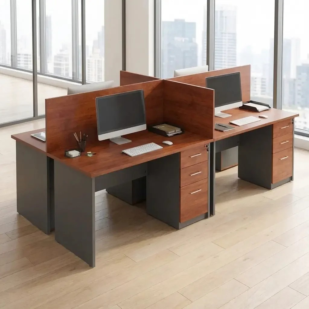 4-Seater Custom Office Workstation