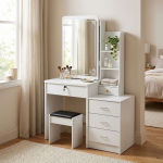 Bedroom Dressing Table with Mirror - Image 8
