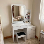 Bedroom Dressing Table with Mirror - Image 9