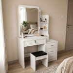 Bedroom Dressing Table with Mirror - Image 4