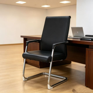 Black Leather Conference Chair in Kenya – Executive Padded Office Meeting Chair for Boardrooms, Corporate Offices, Conference Rooms, and Business Workspaces. This elegant conference chair is designed to provide comfortable and professional seating for meetings, presentations, interviews, and corporate gatherings. Featuring a sophisticated black leather finish, it complements modern office interiors while enhancing the appearance of executive meeting spaces. Ideal for boardrooms, management offices, reception areas, conference facilities, and business institutions, this office chair offers a practical seating solution for professional environments. Shop quality leather conference chairs and executive office furniture in Kenya for stylish, comfortable, and functional workplace seating.
