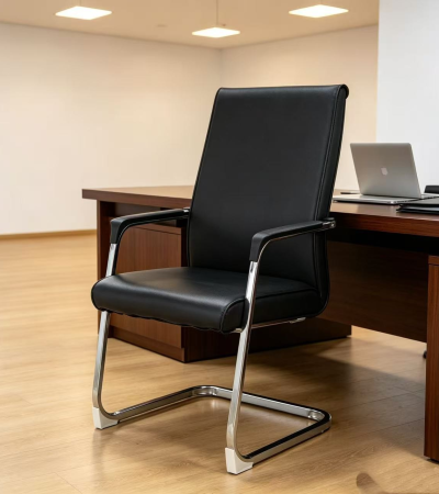 Black Leather Conference Chair in Kenya – Executive Padded Office Meeting Chair for Boardrooms, Corporate Offices, Conference Rooms, and Business Workspaces. This elegant conference chair is designed to provide comfortable and professional seating for meetings, presentations, interviews, and corporate gatherings. Featuring a sophisticated black leather finish, it complements modern office interiors while enhancing the appearance of executive meeting spaces. Ideal for boardrooms, management offices, reception areas, conference facilities, and business institutions, this office chair offers a practical seating solution for professional environments. Shop quality leather conference chairs and executive office furniture in Kenya for stylish, comfortable, and functional workplace seating.
